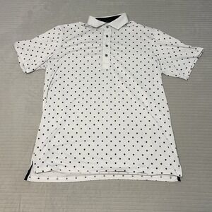 Greyson Polo Shirt Mens Medium M White Skull Print Golf White Logo